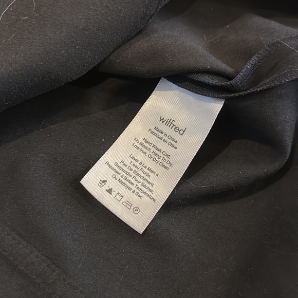 Aritzia Wilfred Black Vegan Suede Gaudin Midi Skirt 00 - Picture 8 of 9